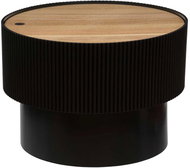 Atmosphera Enola coffee table with storage space, diameter 55 cm, black - Side Table
