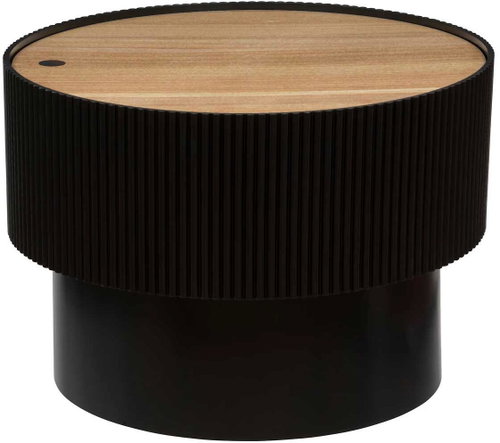 Atmosphera Enola coffee table with storage space, diameter 55 cm, black - Side Table - Main image