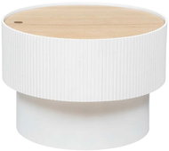Atmosphera Enola coffee table with storage 55 cm diameter, white - Side Table
