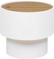 Atmosphera Enola Storage table, round, white, 38,5 cm - Side Table