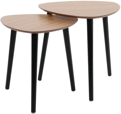 Home Styling Collection Set of coffee tables with 3 pine legs, 2 pcs - Side Table - Main image