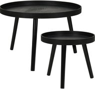 Home Styling Collection in two sizes, diameter 60 cm, diameter 38 cm, black - Side Table