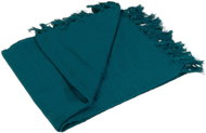 Douceur d'intérieur Lilia Fringed blanket 150 × 150 cm sea green - Blanket
