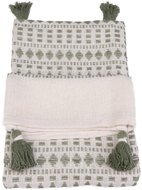 Douceur d'intérieur Tissia Fringed blanket 125 × 150 cm green - Blanket