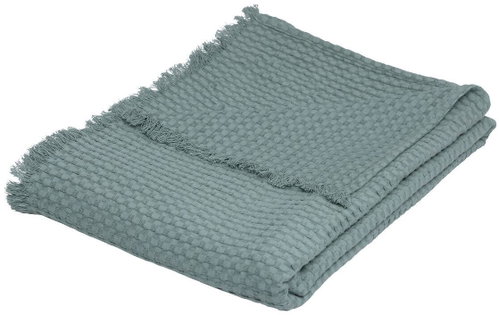 Atmosphera Widdy Bedspread with fringe 130 × 180 cm seladon - Bed Cover - Main image