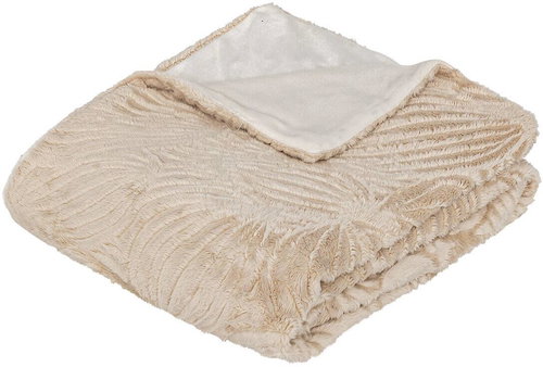Atmosphera Automn Beige blanket 120 × 160 cm floral pattern - Blanket - Main image