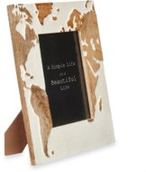 Giftdecor Photo frame 13 × 18 cm, mango wood, world map, white - Photo Frame