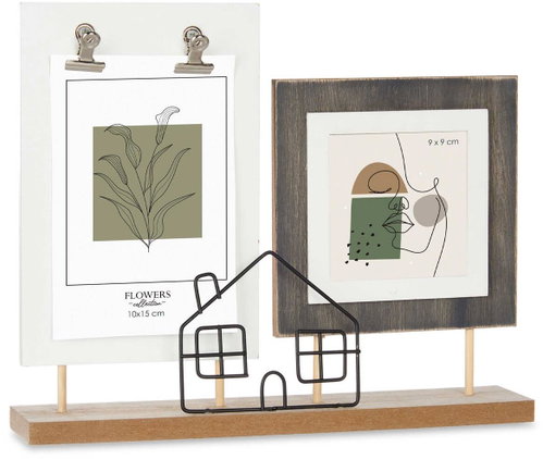 Giftdecor House-shaped photo frame, metal and MDF - Photo Frame - Main image