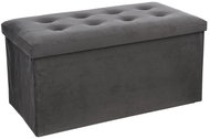 Atmosphera Large pouf with storage compartment in grey, pouf for hallway, pouf for room - Ottoman