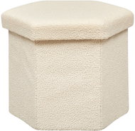 Atmosphera HEXA stool with storage space, 46 × 40 × 38 cm, cream - Ottoman