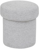 Atmosphera Taburette with storage space KITA, round, diameter 37 cm, grey - Ottoman