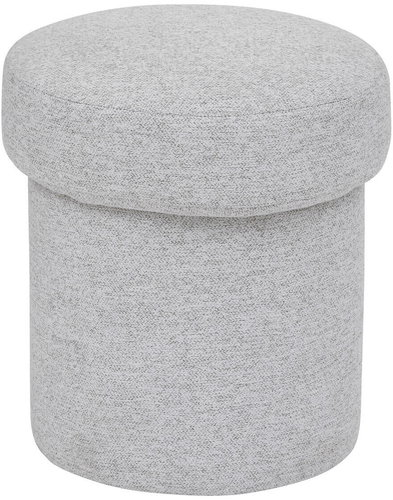 Atmosphera Taburette with storage space KITA, round, diameter 37 cm, grey - Ottoman - Main image