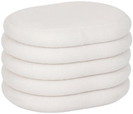 Atmosphera Upholstered table GIULIA, boucle, with storage, 59 × 45 × 40 cm, white - Ottoman