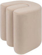 Atmosphera Upholstered pouf BOLAN, 39,5 × 39,5 × 40,5 cm, beige - Ottoman