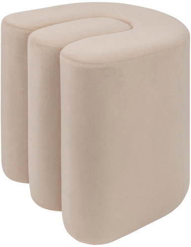 Atmosphera Upholstered pouf BOLAN, 39,5 × 39,5 × 40,5 cm, beige - Ottoman - Main image