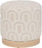 Atmosphera Tufted stool COPAS, diameter 38 cm, beige - Ottoman
