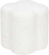 Atmosphera LAVON flower stool, 35 × 35 × 38 cm, white - Ottoman