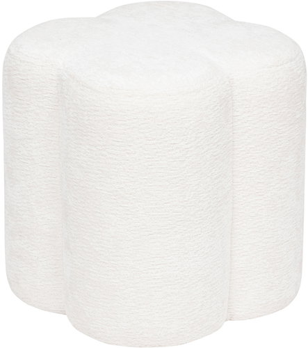 Atmosphera LAVON flower stool, 35 × 35 × 38 cm, white - Ottoman - Main image