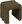 Upholstered SISCO curved stool, 43 × 42 × 44 cm, green