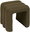 Upholstered SISCO curved stool, 43 × 42 × 44 cm, green
