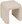 SISCO upholstered arch stool, 43 × 42 × 44 cm, beige