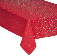 Atmosphera Decorative Christmas tablecloth with silver stars 140 × 360 cm, red - Tablecloth