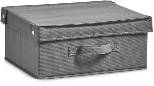 Zeller Textile cupboard organizer with lid 33 × 28 × 15 cm - Storage Box - Main image
