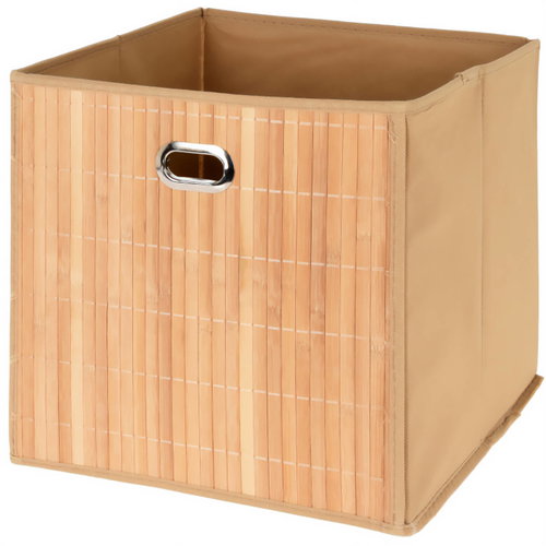 Storagesolutions Storage box with bamboo front and handle 31 × 31 × 30,5 cm - Storage Box - Main image