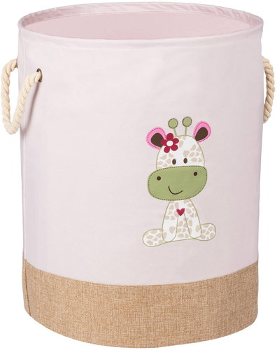 Wenko, Storage basket with cord holders 63 l, pink - Storage Basket - Main image