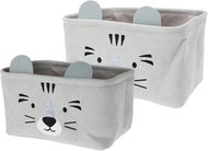 Home Styling Collection Storage baskets for toys CUTIE with ears 2 pcs, corduroy, rectangular - Storage Box