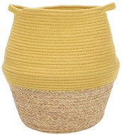 LA FACTORY Round cotton toy basket PAON 30 cm, yellow - Storage Basket