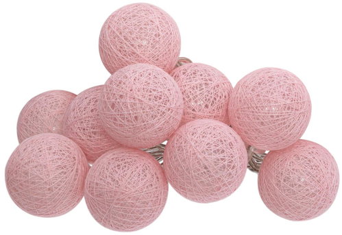 Atmosphera, Bright wreath, glowing LED balls, 10 pcs, light pink - Christmas Decoration - Main image