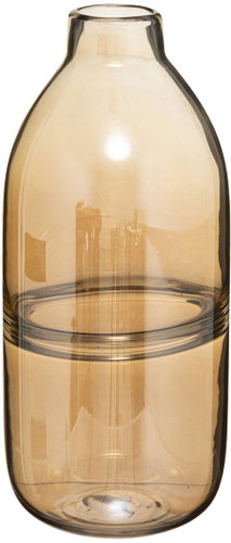 Atmosphera Glass vase BOTTLE, 30 cm, yellow - Vase - Main image