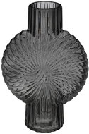Atmosphera Tinted glass vase, COQUILLAGE, 25 cm, grey - Vase