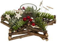 Atmosphera Christmas candle wreath, 20 × 20 × 8 cm A - Wreath