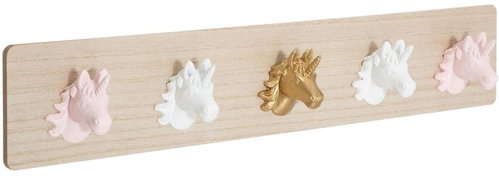 ATMOSPHERA FOR KIDS Coat rack, wall-mounted, 5 hooks, MDF, multicoloured, 55×6×10cm - Coat Hanger - Main image