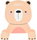 Teddy bear wall-mounted coat hook, MDF, multicoloured, 14×4.5×17cm