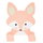 Fox wall coat hook, MDF, multicoloured, 14×4.5×17cm