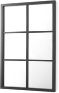 Giftdecor Rectangular mirror with partitions, 71 × 49 cm, black - Mirror