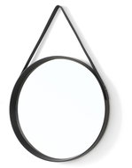 Giftdecor Decorative hanging mirror, diameter 53 cm, black - Mirror