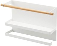 Yamazaki Držiak papierových utierok s poličkou Tosca 5087 biely - Držiak na kuchynské utierky