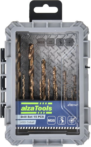 AlzaTools Cobalt Drill Bits Set 15PCS - Fúrószár készlet - Fő fotó
