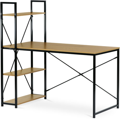 HOMEPRO Asuan with shelf decor oak, black-brown 121 cm - Workbench - Main image