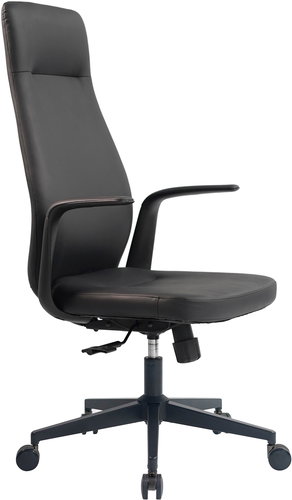 HOMEPRO Talia, schwarzes Ökoleder - Bürosessel - Hauptbild