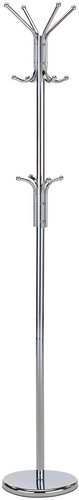 ARTIUM Standing coat rack ALAN, height 182 cm, chrome - Coat Hanger - Main image