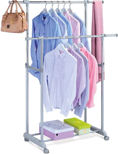 Stojan na oblečení Edi šedý - Stojan na oblečení - Main image