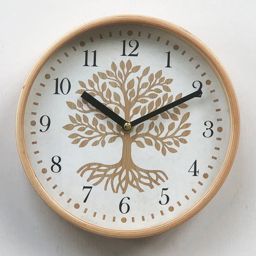 Wooden wall clock, diameter 22 cm - Wall Clock - Main image
