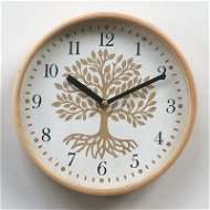 Nástenné hodiny drevené, priemer 22 cm - Nástenné hodiny