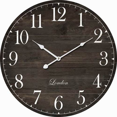 Nástěnné hodiny dřevěné, průměr 58 cm - Wall Clock - Main image