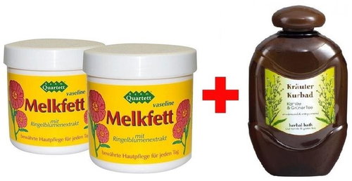 Quartett body petroleum jelly + herbal bath Green tea - Cosmetic Gift Set - Main image